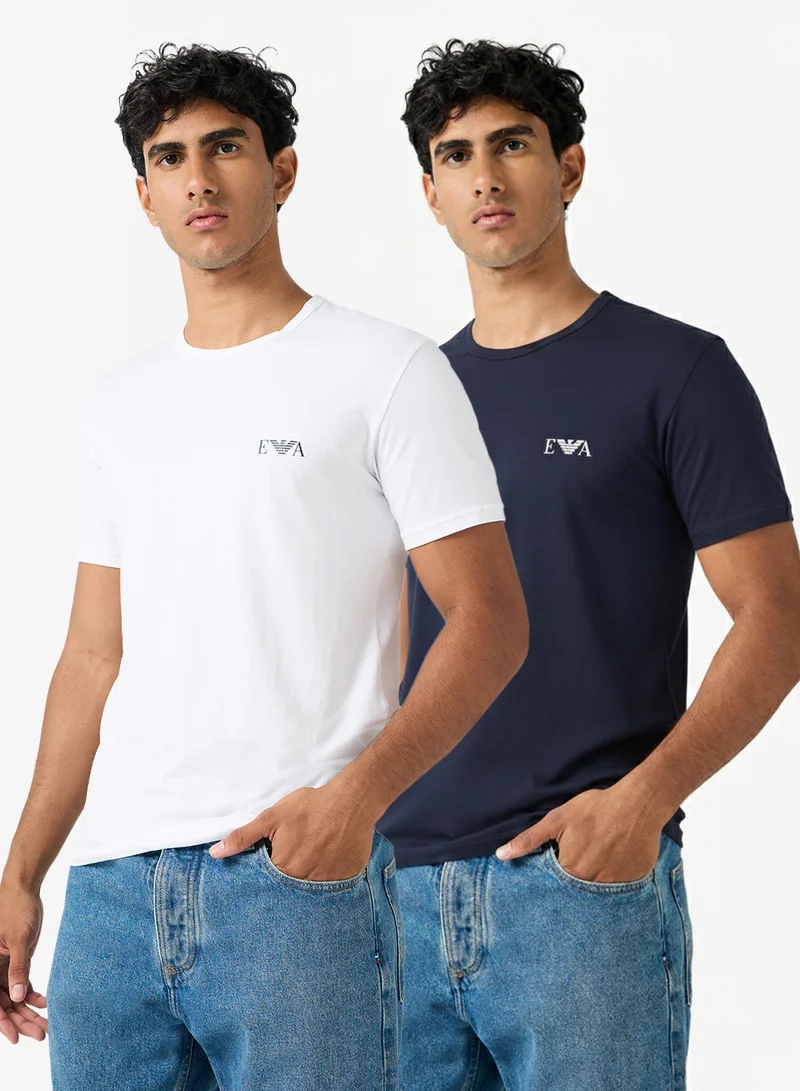 EMPORIO ARMANI 2 Pack Of Logo Crew Neck T-Shirt